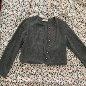 XOXO in America and Abroad dark grey knit cardigan